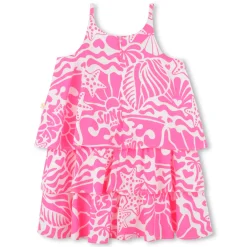 Tiered viscose dress