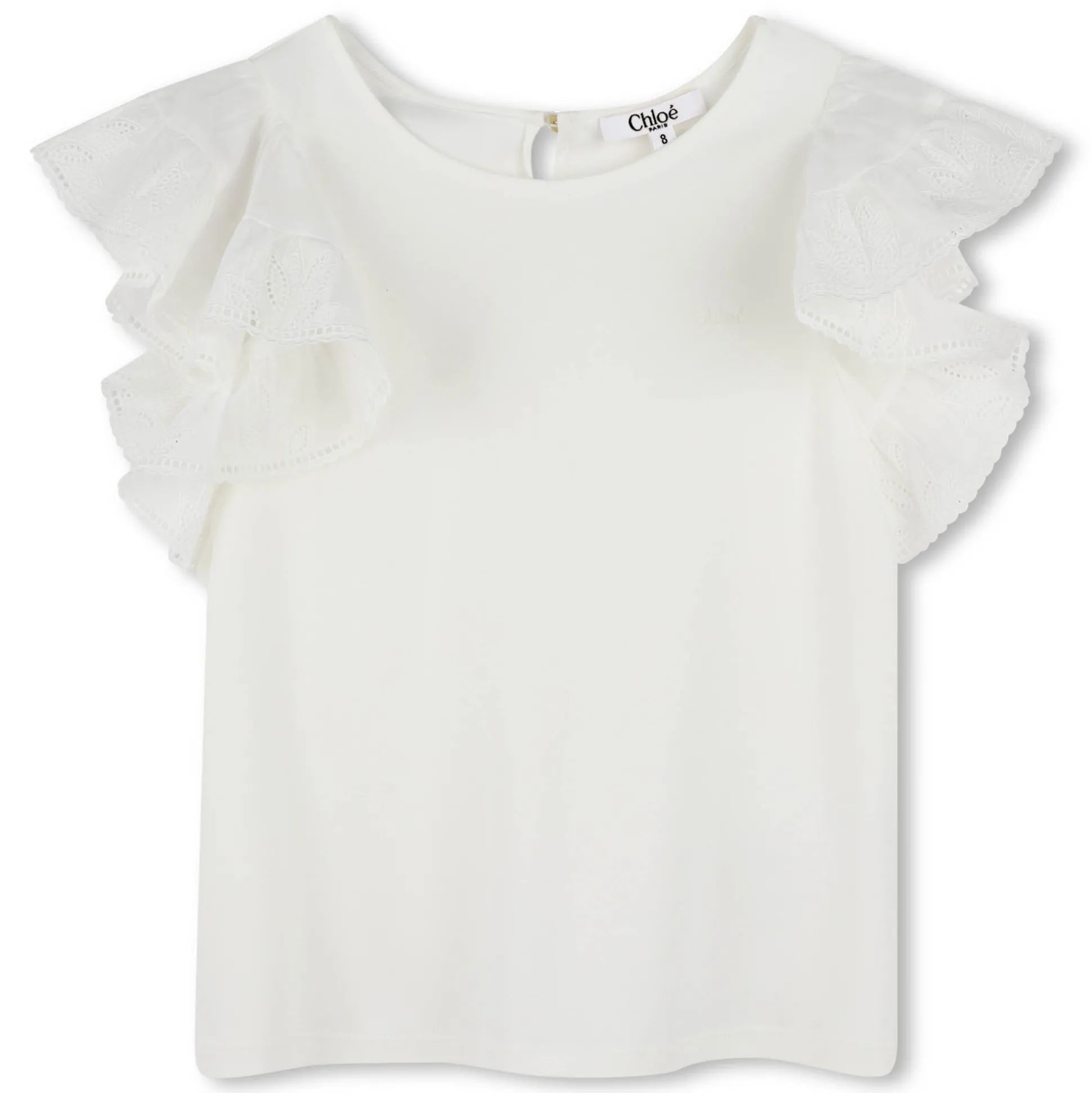 Top with frilled sleeves