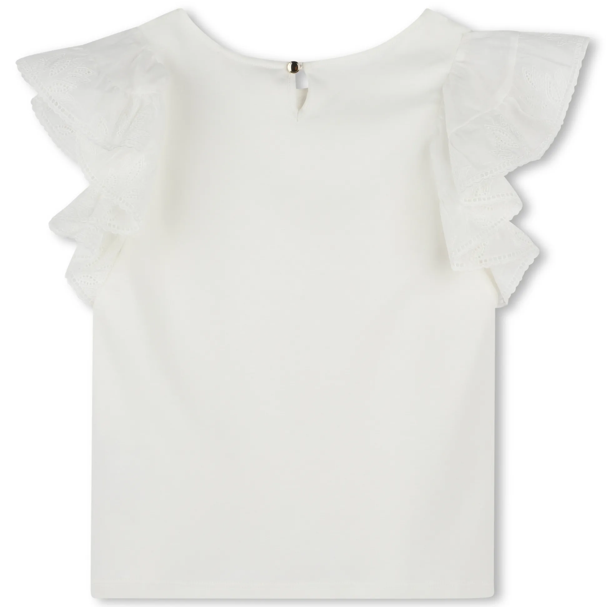 Top with frilled sleeves