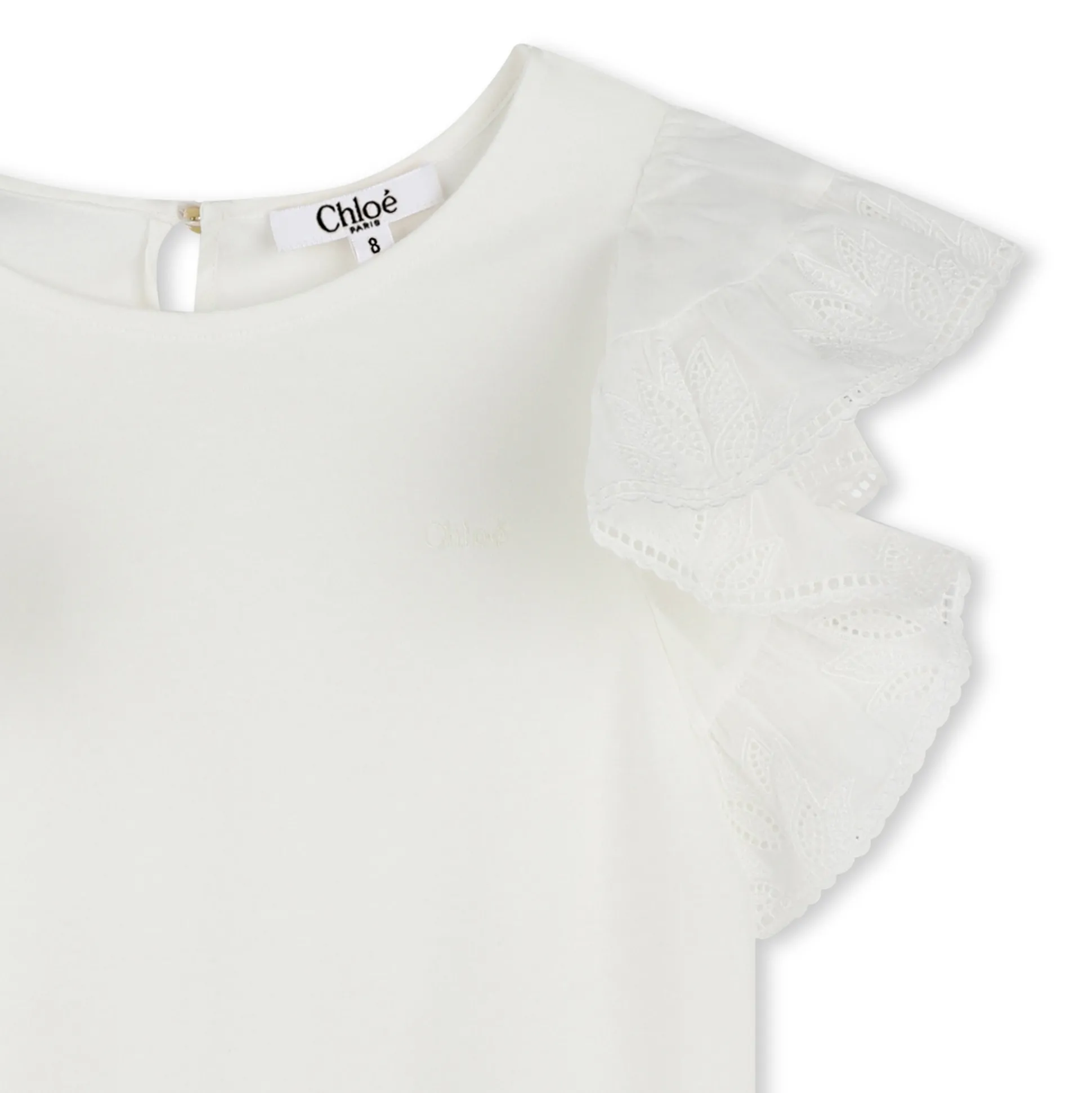 Top with frilled sleeves