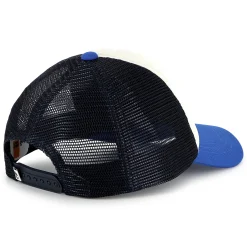Tricolour bi-material cap