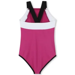 Tricolour one-piece swimsuit
