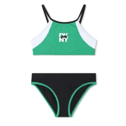 Tricolour two-piece swimsuit