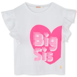 T-shirt with frilled sleeves