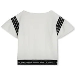 T-shirt with frilled sleeves