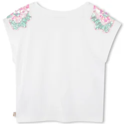 T-shirt with shoulder sequins