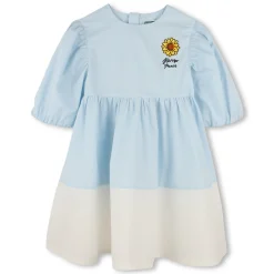 Two-colour flared dress