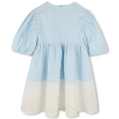 Two-colour flared dress