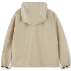 Two-tone hooded windbreaker