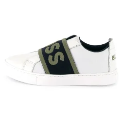 Two-tone slip-on trainers