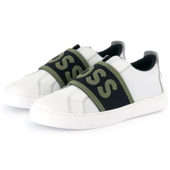 Two-tone slip-on trainers