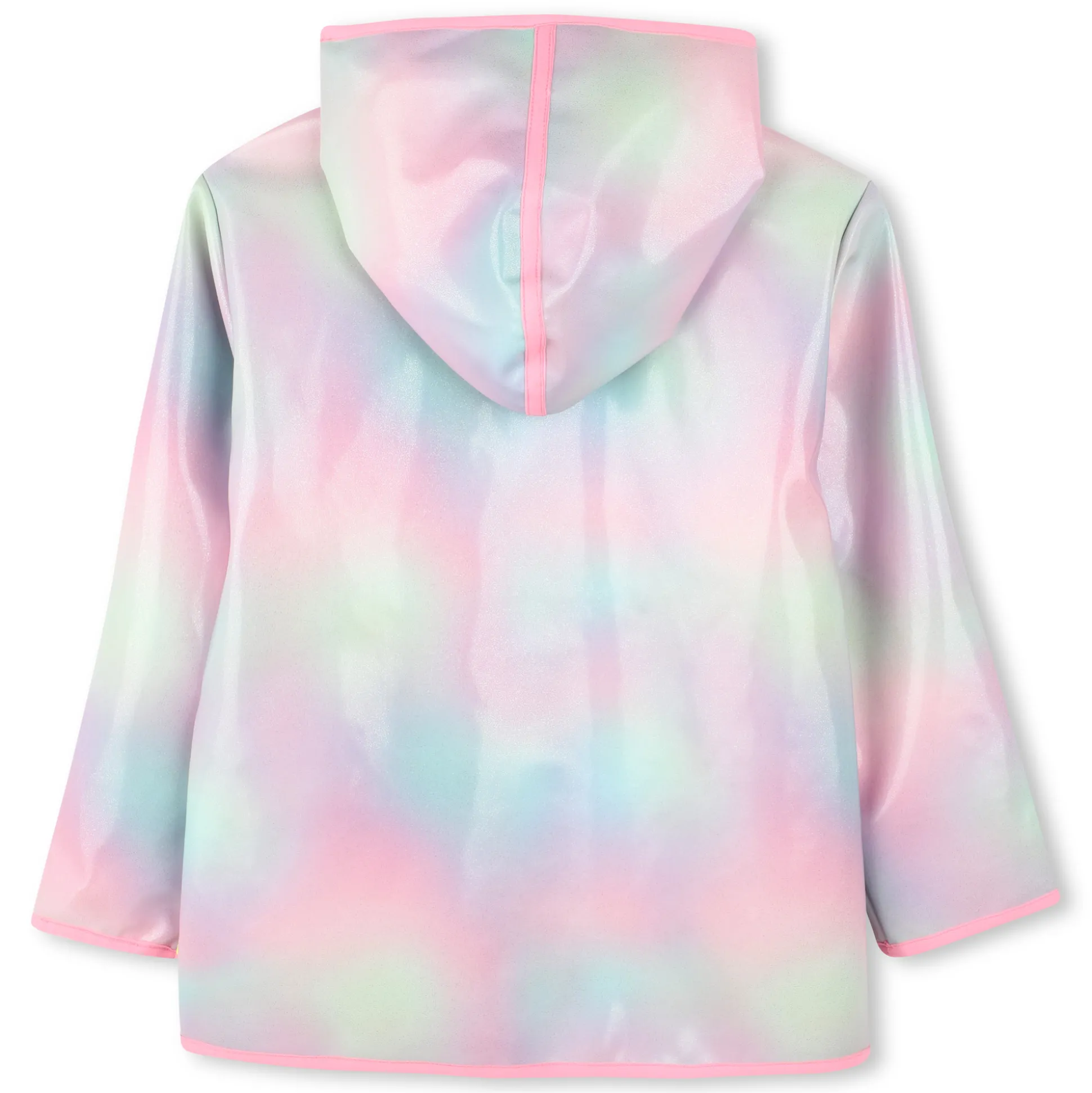 Waxed hooded raincoat
