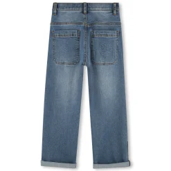 Wide adjustable-waist jeans