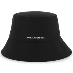 Wide-brimmed cotton bucket hat