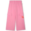 Wide-leg fleece trousers