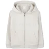 Zip-fastening hoodie