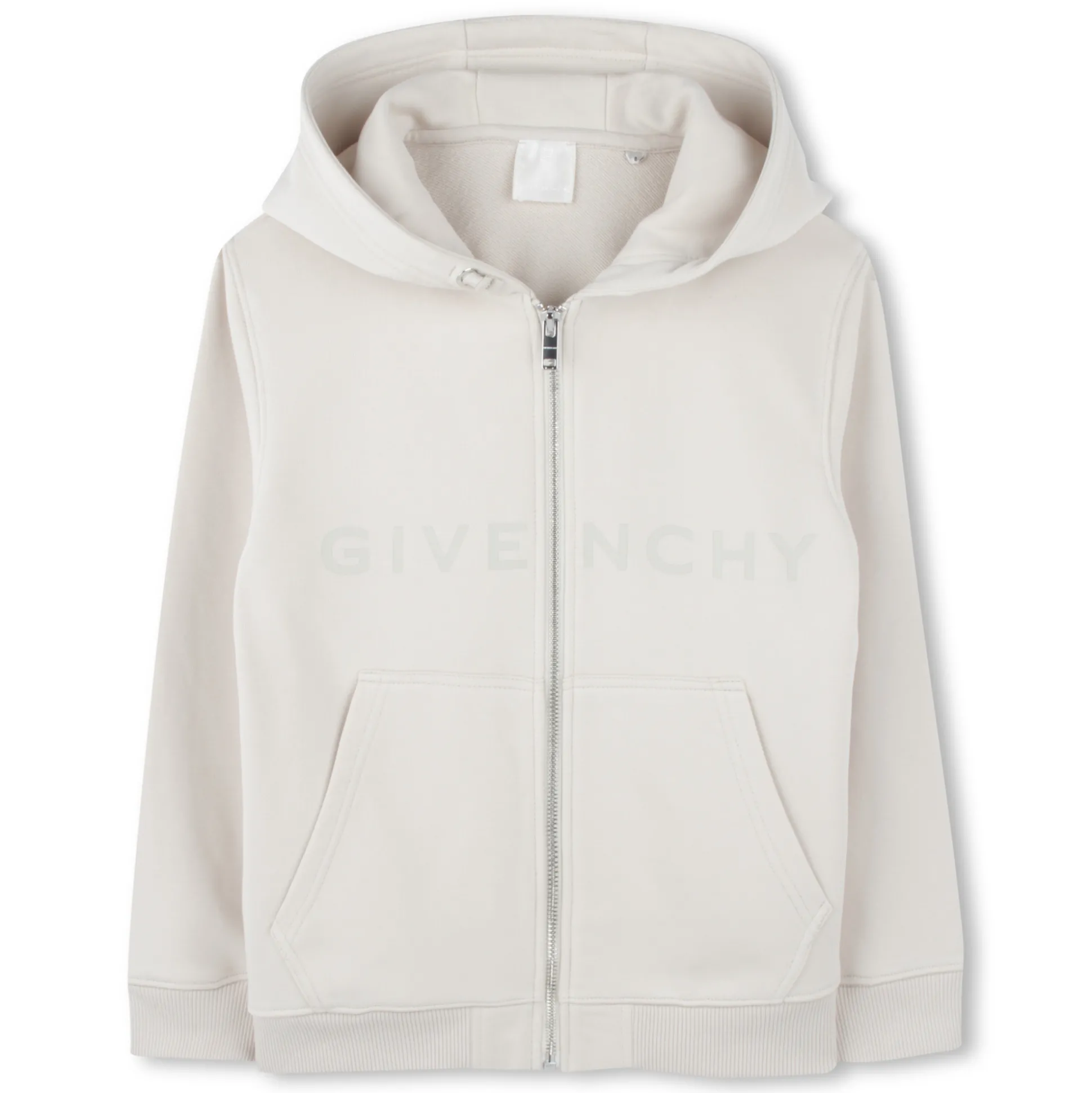 Zip-fastening hoodie