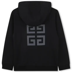 Zip-fastening hoodie