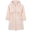 Zipped cape-effect windbreaker
