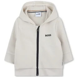 Zipped hooded sweatshirt