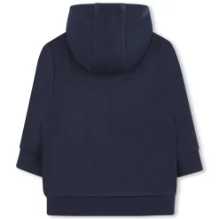 Zipped hooded sweatshirt