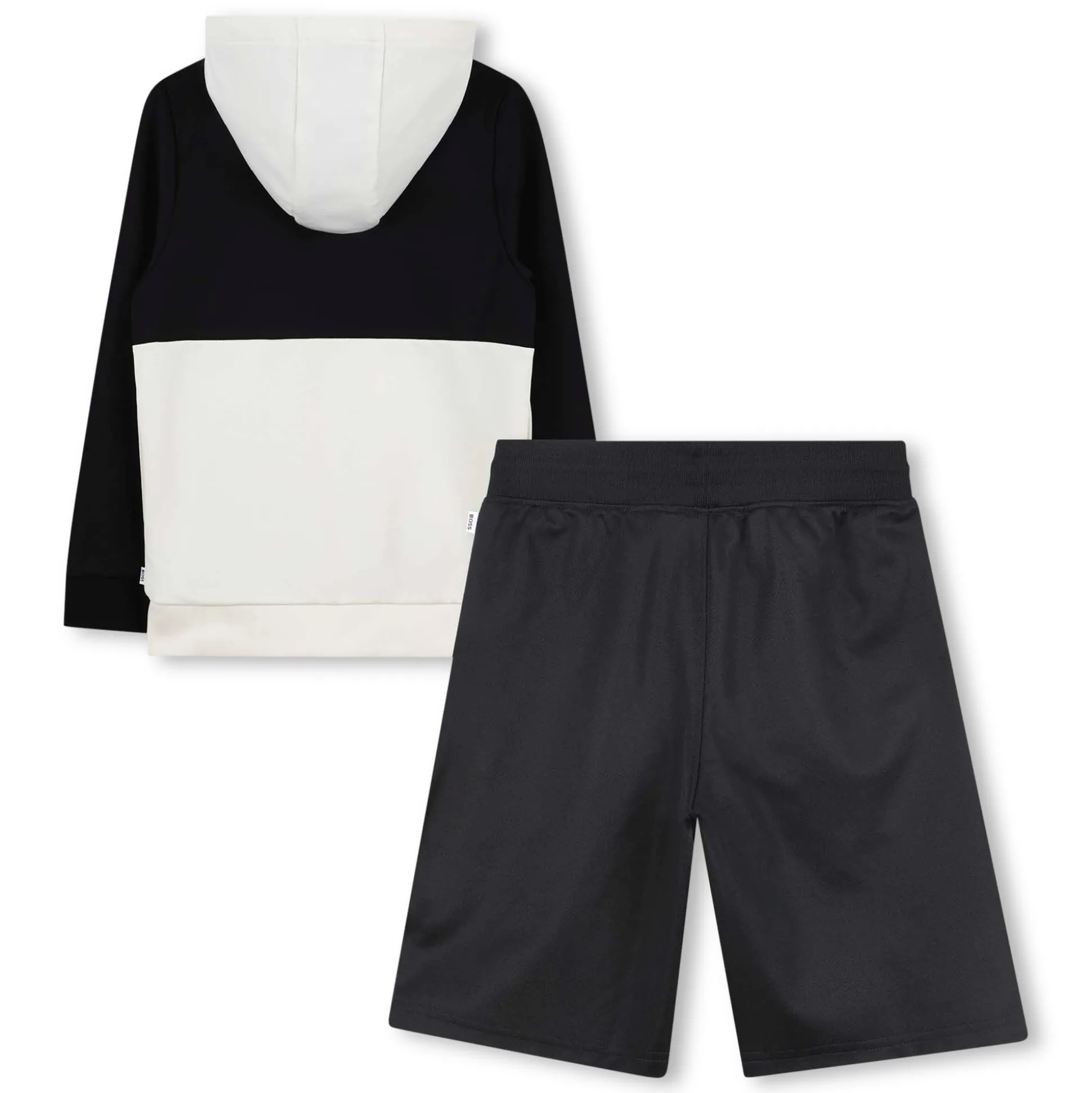Zip-up cardigan and shorts set