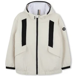 Zip-up hooded windbreaker
