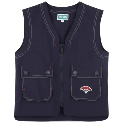 Zip-up sleeveless jacket