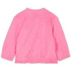 Zip-up terry cloth cardigan